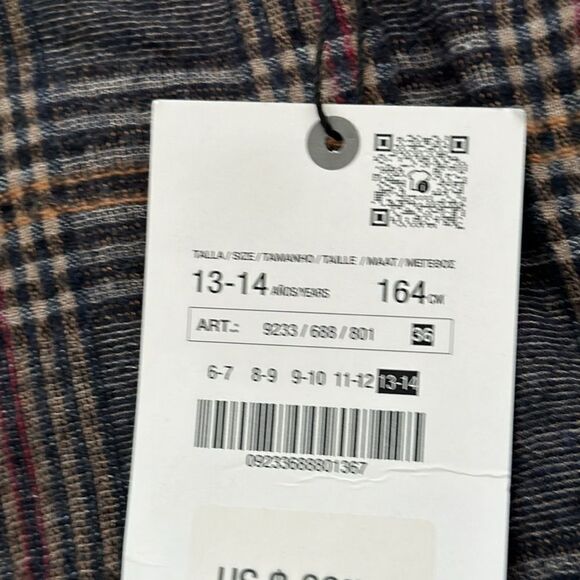 ZARA Kids | Gray | DOUBLE BREASTED PLAID DRESS - Picture 4 of 6